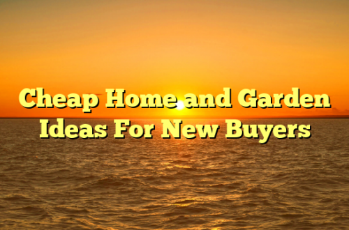 Cheap Home and Garden Ideas For New Buyers